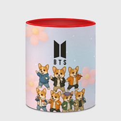Кружка 3D Корги BTS, цвет: 3D-белый + красный — фото 2