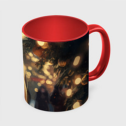 Кружка цветная Новогодняя лошадка