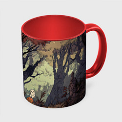 Кружка цветная Призрачный лес