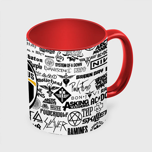 Кружка цветная Juventus рок музыка / 3D-Белый + красный – фото 1