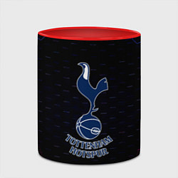Кружка 3D ФК Тоттенхэм соты, цвет: 3D-белый + красный — фото 2