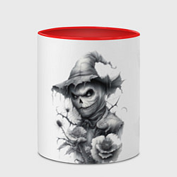 Кружка 3D Eerie Scarecrow, цвет: 3D-белый + красный — фото 2