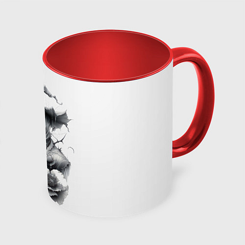 Кружка цветная Eerie Scarecrow / 3D-Белый + красный – фото 1