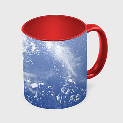 Кружка цветная Снежки попали в тебя