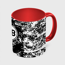 Кружка 3D Боруссиа белые краски, цвет: 3D-белый + красный