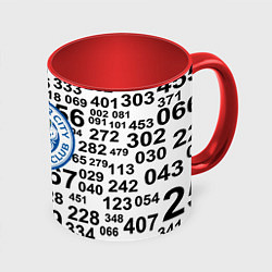 Кружка цветная Лестер сити цифры символы