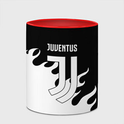 Кружка 3D Ювентус огонь текстура, цвет: 3D-белый + красный — фото 2