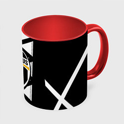 Кружка цветная Ювентус геометрия полосы линии