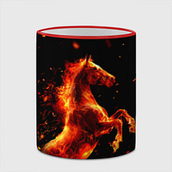 Кружка 3D Пламенный конь, цвет: 3D-красный кант — фото 2