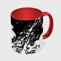 Кружка цветная Реал Мадрид краски текстура