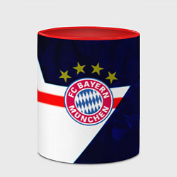 Кружка 3D Бавария звезды геометрия, цвет: 3D-белый + красный — фото 2