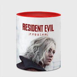 Кружка 3D Грейс Эшкрофт Resident evil requiem, цвет: 3D-белый + красный — фото 2