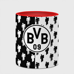 Кружка 3D Borussia черно белые люди, цвет: 3D-белый + красный — фото 2