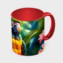 Кружка цветная Сине-жёлтый ара