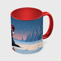 Кружка 3D Строгай лошадь, цвет: 3D-белый + красный