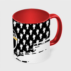 Кружка цветная Ювентус паттерн люди краски