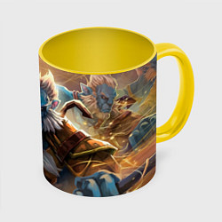 Кружка 3D Phantom Lancer, цвет: 3D-белый + желтый