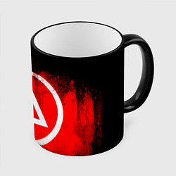 Кружка 3D Linkin Park: Red style, цвет: 3D-черный кант