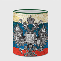 Кружка 3D Герб имперской России, цвет: 3D-зеленый кант — фото 2