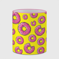 Кружка 3D Пончики Гомера, цвет: 3D-розовый кант — фото 2