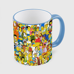 Кружка 3D Simpsons Stories, цвет: 3D-небесно-голубой кант