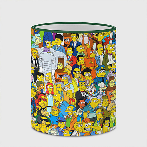Кружка цветная Simpsons Stories / 3D-Зеленый кант – фото 2