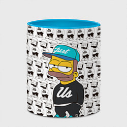 Кружка 3D Bart Just Us, цвет: 3D-белый + небесно-голубой — фото 2