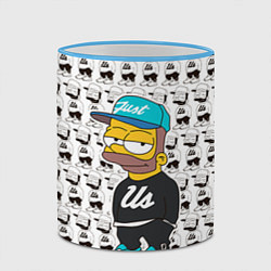 Кружка 3D Bart Just Us, цвет: 3D-небесно-голубой кант — фото 2