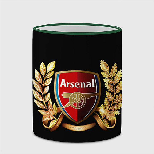 Кружка цветная Arsenal / 3D-Зеленый кант – фото 2