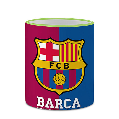 Кружка цветная Barca Football / 3D-Светло-зеленый кант – фото 2