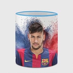 Кружка 3D Neymar FCB, цвет: 3D-небесно-голубой кант — фото 2