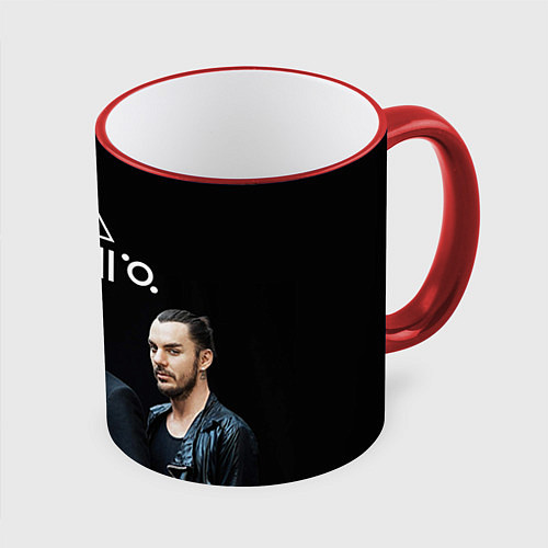 Кружка цветная 30 seconds to mars / 3D-Красный кант – фото 1