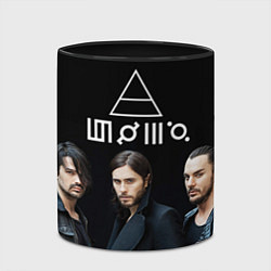 Кружка 3D 30 seconds to mars, цвет: 3D-белый + черный — фото 2