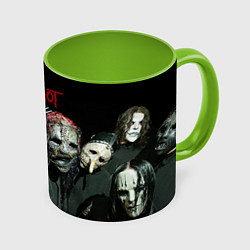 Кружка 3D Slipknot, цвет: 3D-белый + светло-зеленый