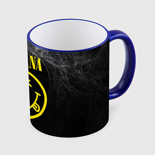 Кружка цветная Nirvana Smoke / 3D-Синий кант – фото 1