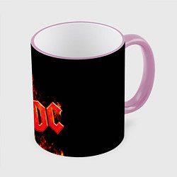 Кружка 3D AC/DC Flame, цвет: 3D-розовый кант