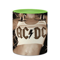 Кружка 3D AC/DC Girl, цвет: 3D-белый + светло-зеленый — фото 2