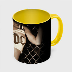 Кружка 3D AC/DC Girl, цвет: 3D-белый + желтый