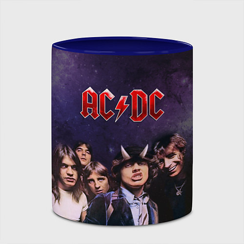 Кружка цветная AC/DC / 3D-Белый + синий – фото 2