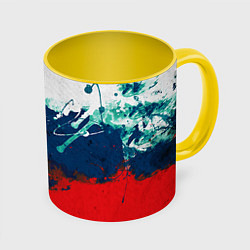 Кружка цветная Триколор РФ