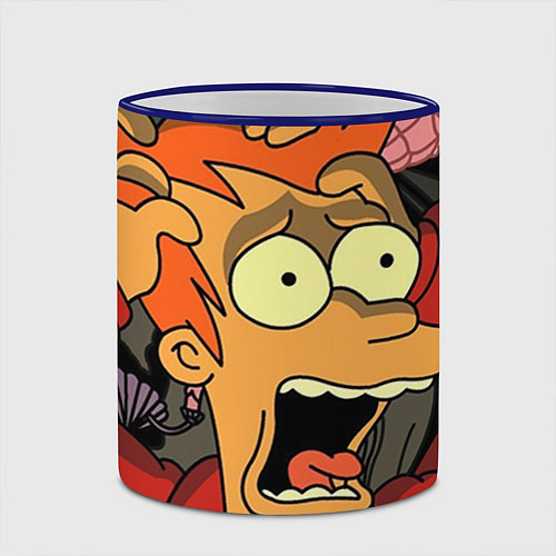 Кружка цветная Frai Horrified / 3D-Синий кант – фото 2