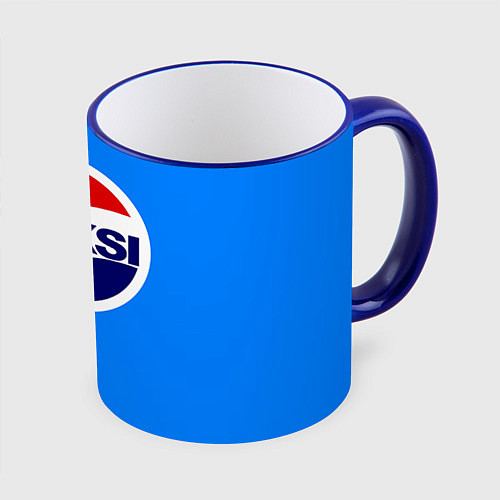 Кружка цветная Sexsi Pepsi / 3D-Синий кант – фото 1