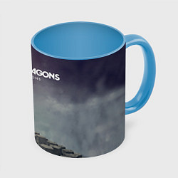 Кружка 3D Imagine Dragons: Night Visions, цвет: 3D-белый + небесно-голубой