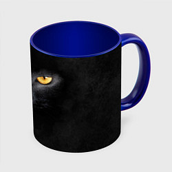 Кружка цветная Черная кошка