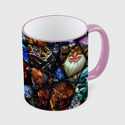 Кружка 3D Dota 2: All Pick, цвет: 3D-розовый кант