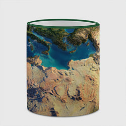 Кружка 3D Земля, цвет: 3D-зеленый кант — фото 2