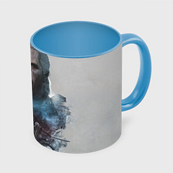 Кружка 3D Witcher, цвет: 3D-белый + небесно-голубой