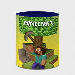 Кружка 3D Minecraft Tree, цвет: 3D-белый + синий — фото 2