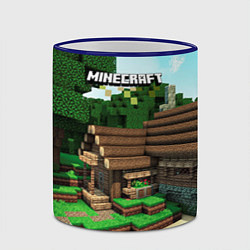 Кружка 3D Minecraft House, цвет: 3D-синий кант — фото 2