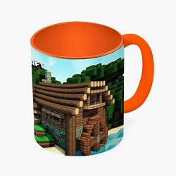 Кружка цветная Minecraft House